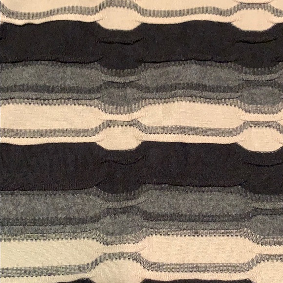 Ashley Stewart Black Gray & Tan wave pattern dress - Picture 5 of 5